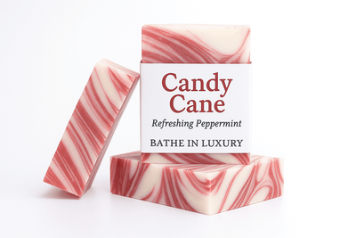 Candy Cane Soap Bar – Sweet Mint Holiday Cheer