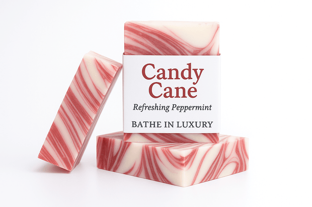 Candy Cane Soap Bar – Sweet Mint Holiday Cheer