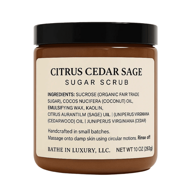 Citrus Cedar Sage Sugar Scrub