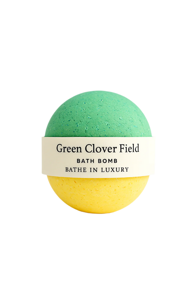 Green Clover Field Bath Bomb – Fresh & Earthy Fizzy Soak | Clean & Botanical