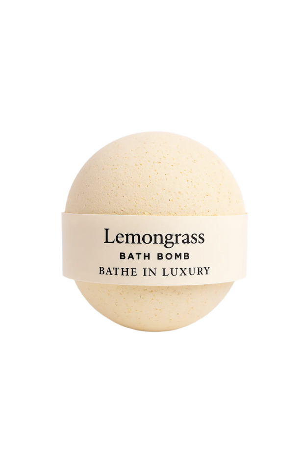 Lemongrass Bath Bomb – Uplifting Herbal Soak | Refreshing & Invigorating