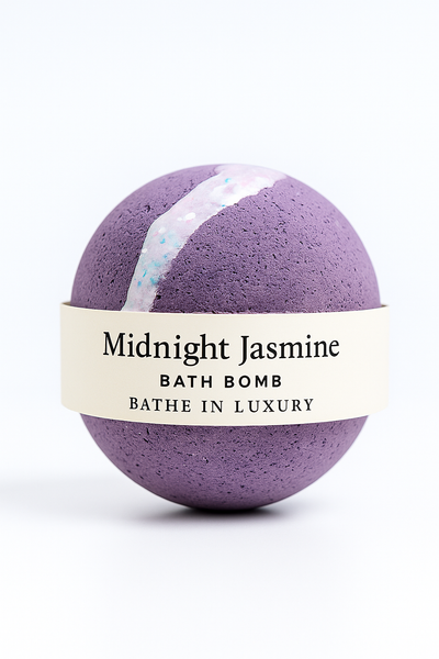 Midnight Jasmine Bath Bomb – Elegant Floral Soak | Relaxing & Romantic