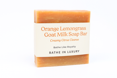 Orange Lemongrass Goat Milk Soap Bar – Creamy Citrus Cleanse | Fresh & Invigorating