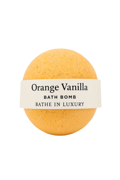 Orange Vanilla Bath Bomb – Creamy Citrus Soak | Bright & Comforting