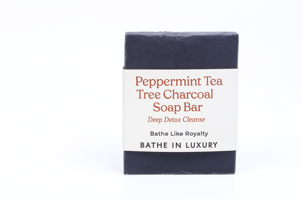 Peppermint Tea Tree Charcoal Soap Bar – Deep Detox Cleanse | Cool & Clarifying