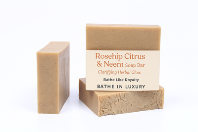 Rosehip Citrus & Neem Soap Bar – Clarifying Herbal Glow | Bright & Balanced