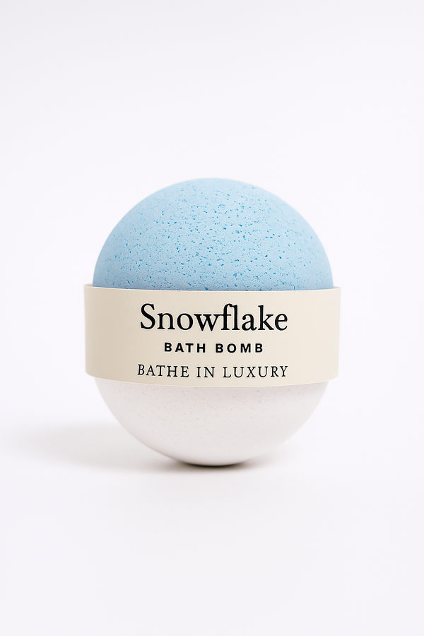 Snowflake Bath Bomb – Winter Fresh Soak | Cooling & Calming