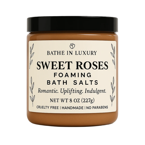 Sweet Roses Foaming Bath Salts – Romantic Floral Soak