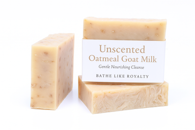Unscented Oatmeal Goat Milk Soap Bar – Gentle Nourishing Cleanse | Fragrance-Free & Soothing