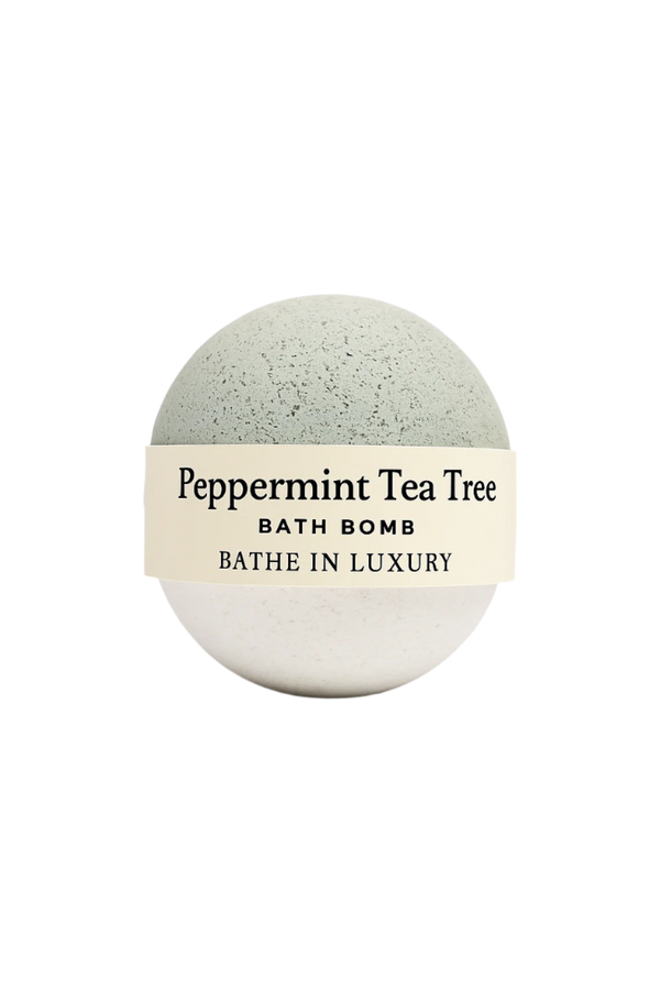 Peppermint Tea Tree Bath Bomb – Cooling Herbal Revival | Energize & Soothe
