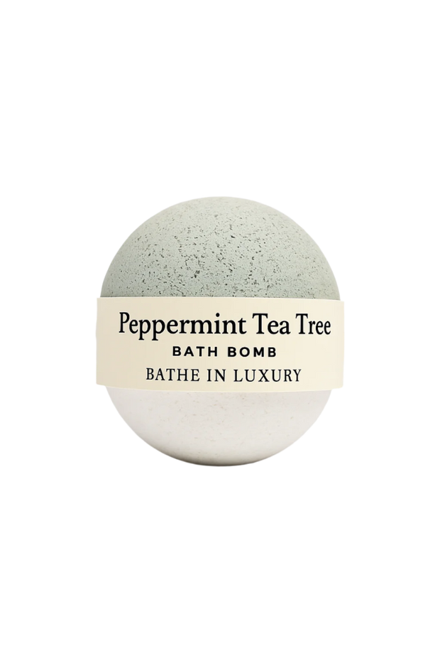 Peppermint Tea Tree Bath Bomb – Cooling Herbal Revival | Energize & Soothe